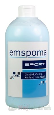 E-shop EMSPOMA Chladivá - modrá "M", masážna emulzia, odstraňuje únavu, 1000 ml