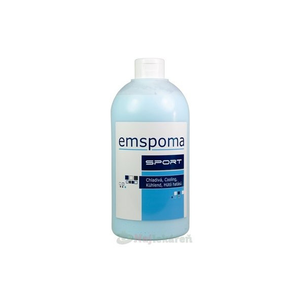 EMSPOMA Chladivá - modrá "M", masážna emulzia, odstraňuje únavu, 1000 ml
