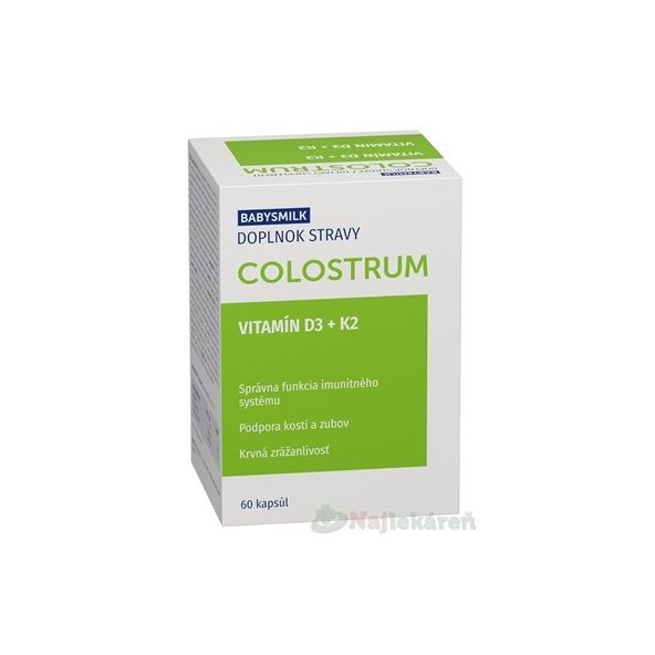 BABYSMILK COLOSTRUM + VITAMÍN D3 + K2, 60 cps