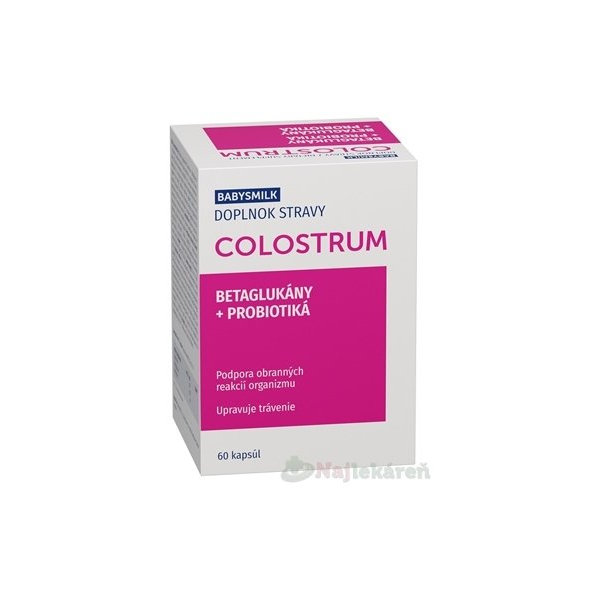 BABYSMILK COLOSTRUM + BETAGLUKÁNY + PROBIOTIKÁ, 60 cps