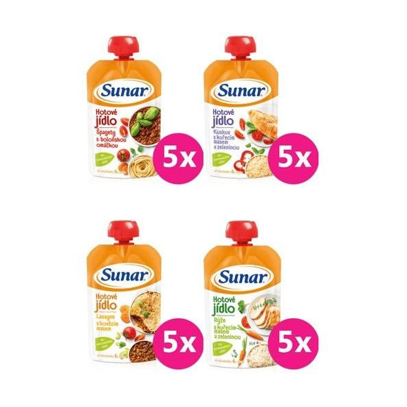 SUNAR Kapsička Hotové jedlo mäsovo-zeleninové XXL mix 20x120 g