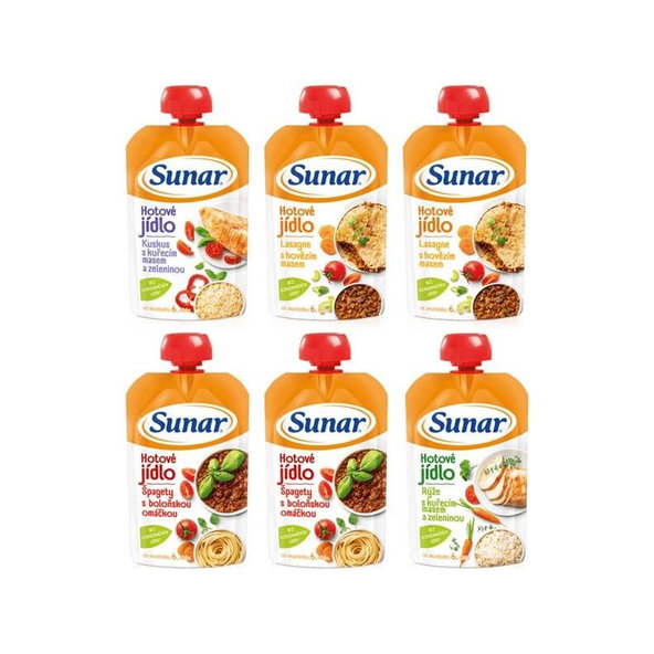 SUNAR Kapsičky Hotové jedlo mäsovo-zeleninové 6x120 g