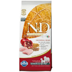 Farmina N&D dog AG senior medium & maxi, chicken, spelt, oats & pomegranate 12kg