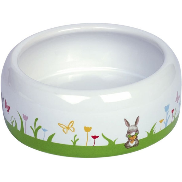 "Flower" miska biela/zelená Ø11x5,5cm