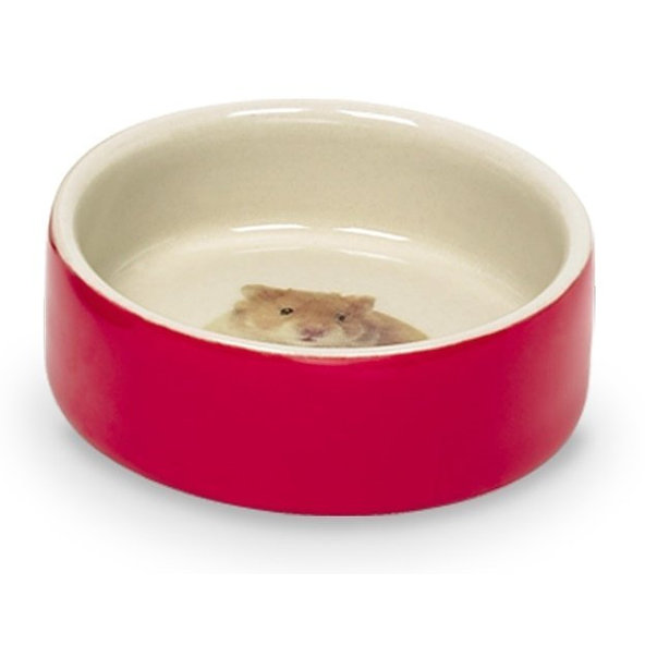 "Hamster" červená Ø7,5x2,5cm
