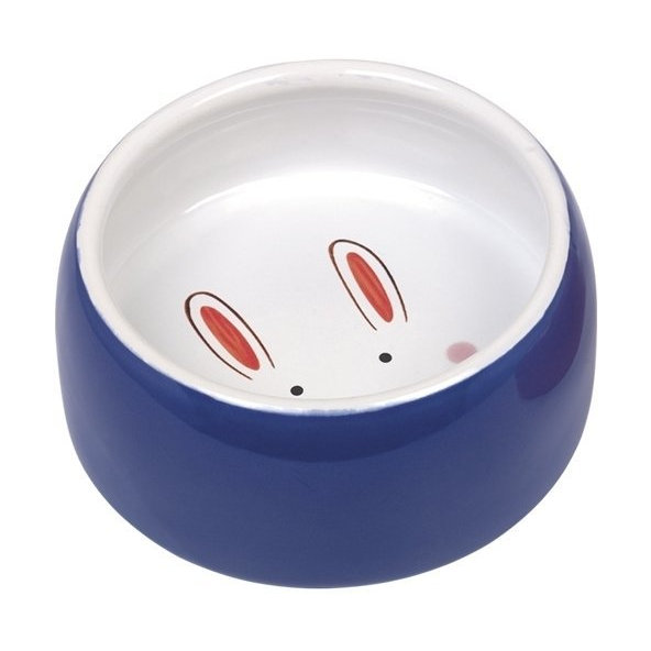 Keramická miska pre hlodavce "HAPPY RABBIT" modrá 250ml