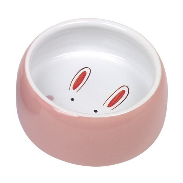 Keramická miska pre hlodavce "HAPPY RABBIT" ružová 250ml
