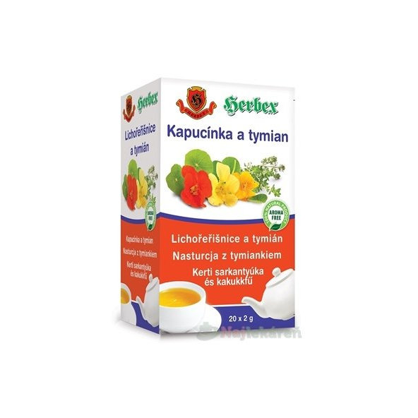 HERBEX Kapucínka a tymian, 20x2 g