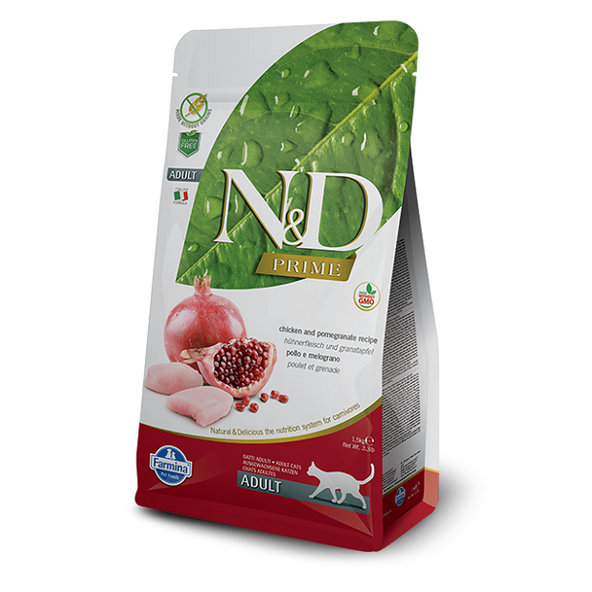 Farmina N&D cat PRIME (GF) adult, chicken & pomegranate granule pre mačky 5kg