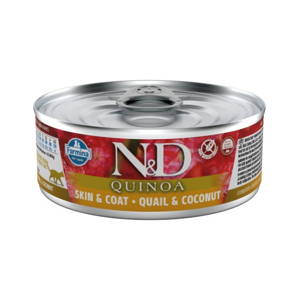 Farmina N&D cat QUINOA quail & coconut konzerva pre mačky 80g