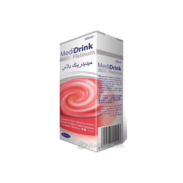 MediDrink Platinum príchuť jahodová 30x200 ml