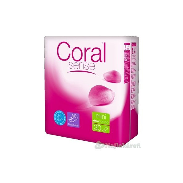 Coral Sense Mini vložky inkontinenčné, pre ženy, 30ks