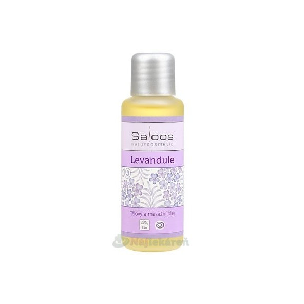 Saloos Levanduľa telový a masážny olej, vhodný na ošetrenie tela aj tváre, 50 ml