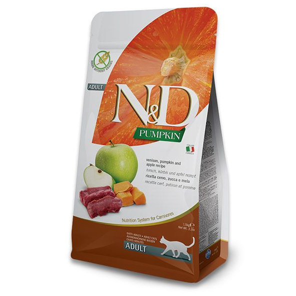 Farmina N&D cat PUMPKIN (GF) adult, venison & apple granule pre mačky 1,5kg