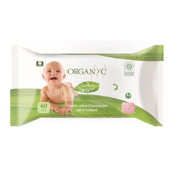 Detské vlhčené obrúsky Organyc 60ks