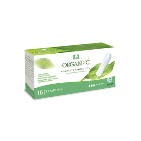 Menštruačné tampóny super Organyc 16ks
