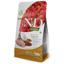 Farmina N&D cat QUINOA (GF) adult, skin & coat, quail & coconut granule pre mačky 1,5kg