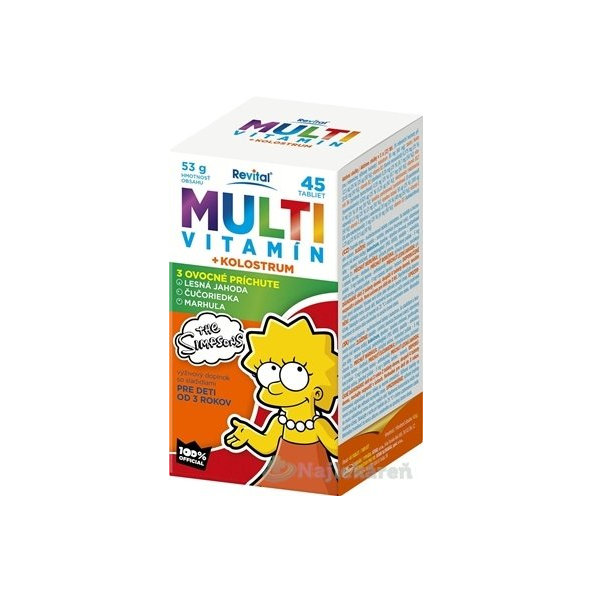 Revital MULTIVITAMÍN + KOLOSTRUM The Simpsons výživový doplnok, 45ks
