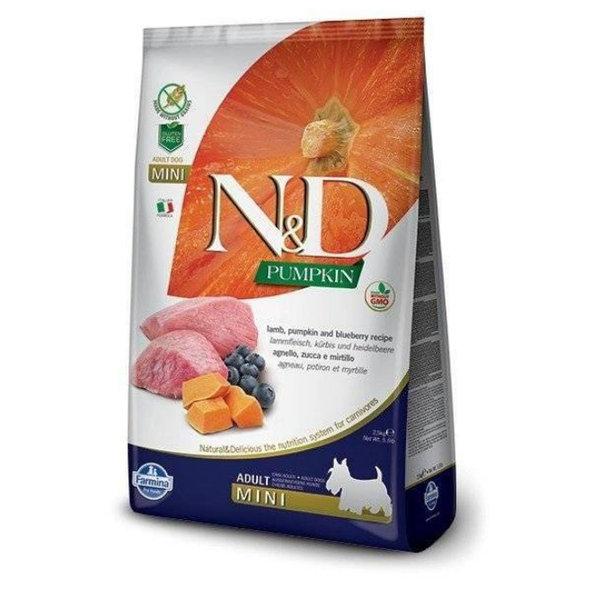 Farmina N&D dog PUMPKIN (GF) puppy mini, lamb & blueberry 2,5kg