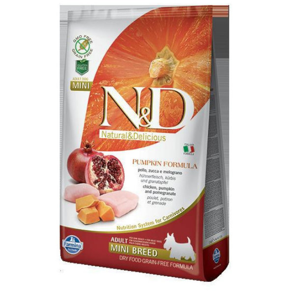 Farmina N&D dog PUMPKIN (GF) adult mini, chicken & pomegranate 7kg