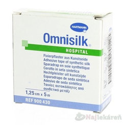 Omnisilk Hypoalergénna náplasť z bieleho hodvábu  1,25cmx5m 1lks