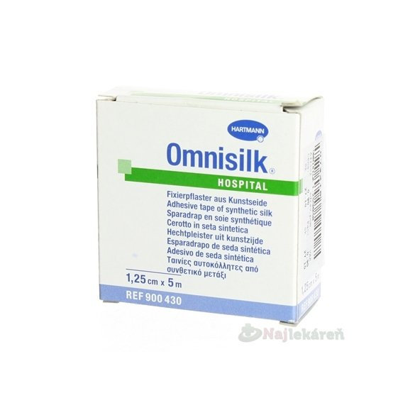 Omnisilk Hypoalergénna náplasť z bieleho hodvábu  1,25cmx5m 1lks