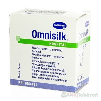 E-shop Omnisilk Hypoalergénna náplasť z bieleho hodvábu 2,5cmx5m 1ks