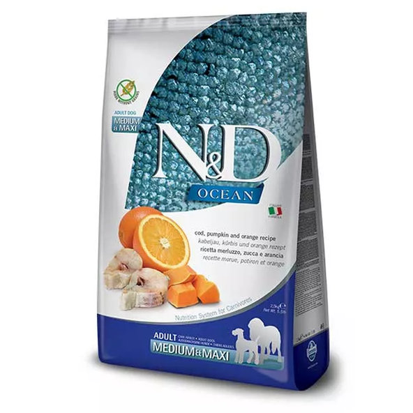 Farmina N&D dog OCEAN PUMPKIN (GF) adult mini, codfish & orange 7kg