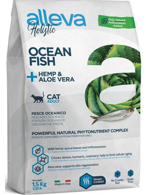 E-shop Alleva HOLISTIC cat adult ocean fish granule pre mačky 1,5kg