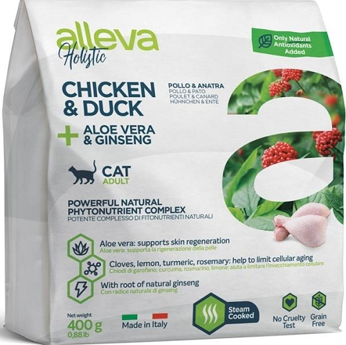 E-shop Alleva HOLISTIC cat adult chicken & duck granule pre mačky 0,4kg