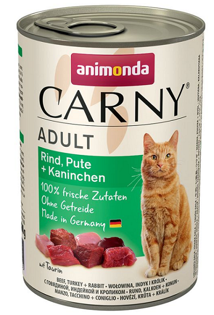 E-shop Animonda CARNY® cat Adult hovädzie, morka a králik konzervy pre mačky 6x400g