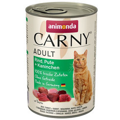Animonda CARNY® cat Adult hovädzie, morka a králik konzervy pre mačky 6x400g
