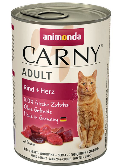 E-shop Animonda CARNY® cat Adult hovädzie a srdiečka 6 x 400g konzerva