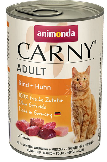 E-shop Animonda CARNY® cat Adult hovädzie a kura 6 x 400g konzerva