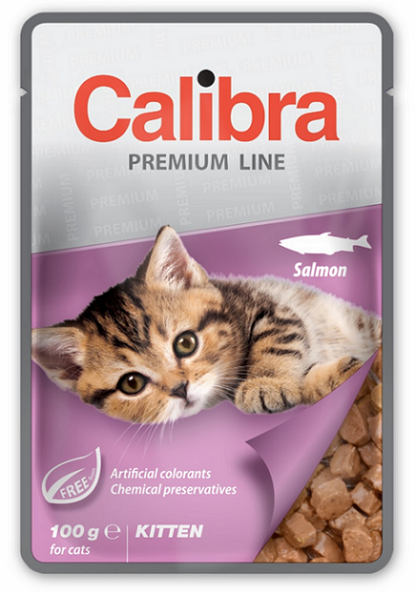 E-shop Calibra KAPSIČKA Premium cat Kitten Losos v omáčke 24 x 100g