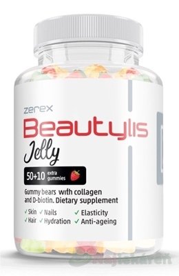 E-shop Zerex Beautylis Jelly, gumoví medvedíkovia, príchuť jahoda, 1x60 ks