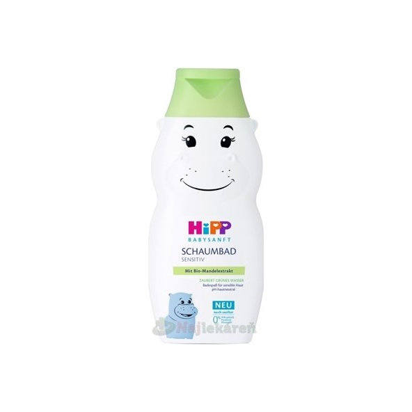 HiPP BABYSANFT Detský kúpeľ sensitiv (hroch) s výťažkom z Bio mandlí 300 ml