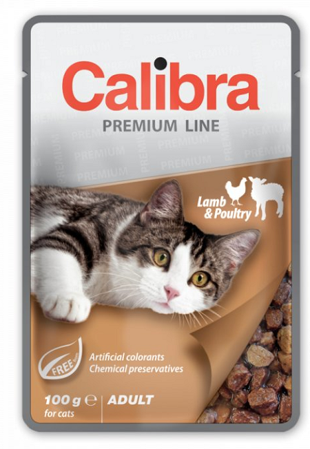 E-shop Calibra KAPSIČKA Premium cat Adult Jahňa & hydina v omáčke 24x100g