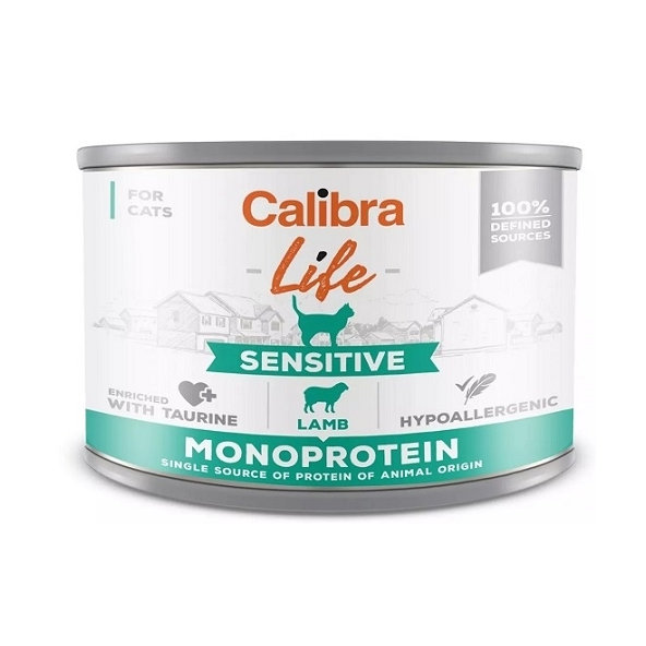 Calibra cat Life Adult Sensitive lamb konzervy pre mačky 6x200g