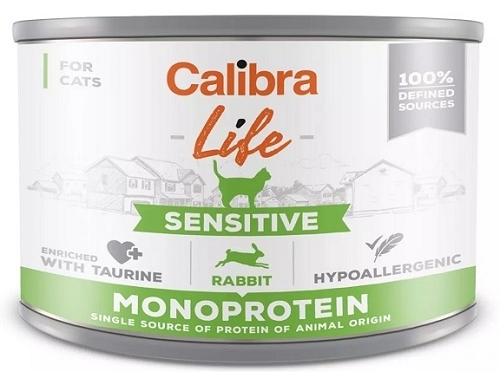 E-shop Calibra cat Life Adult Sensitive rabbit konzervy pre mačky 6x200g
