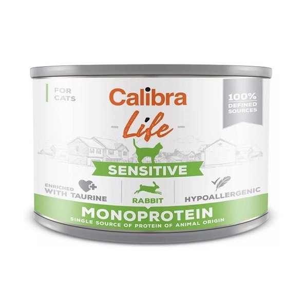 Calibra cat Life Adult Sensitive rabbit konzervy pre mačky 6x200g