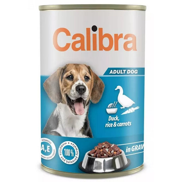 Calibra KONZERVA dog Adult Kačka & ryža & mrkva v omáčke 1240g