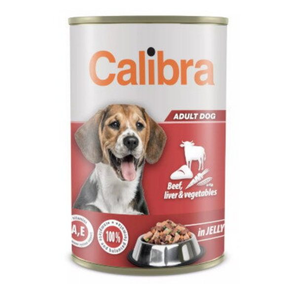 Calibra KONZERVA dog adult Hovädzie & pečeň & zelenina v želé 1240g
