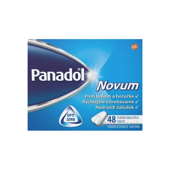 Panadol Novum 500mg proti bolesti aj horúčke 48tbl
