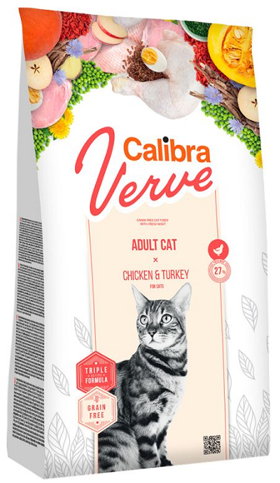 E-shop Calibra Cat Verve GF Sterilised Chicken & Turkey granule pre kastrované mačky 750g
