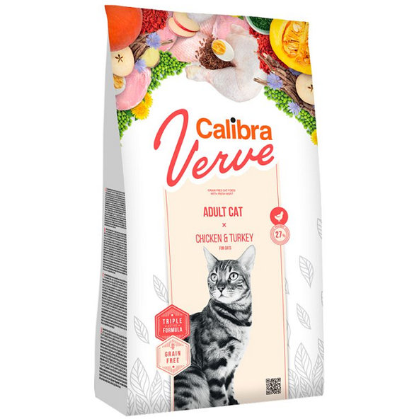 Calibra Cat Verve GF Adult Chicken & Turkey granule pre dospelé mačky 750g