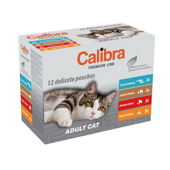 Calibra KAPSIČKA Premium cat Adult Multipack 12x100g
