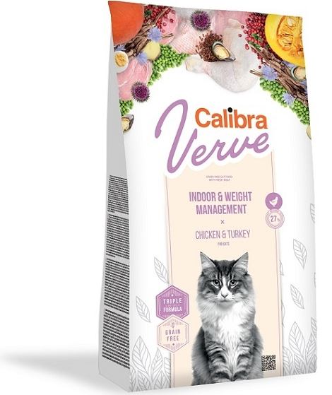 E-shop Calibra Cat Verve GF Indoor & Weight Chicken granule pre mačky 3,5kg