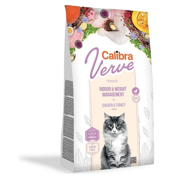 Calibra Cat Verve GF Indoor & Weight Chicken granule pre mačky 3,5kg