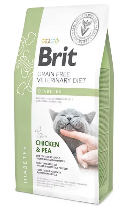 E-shop Brit Veterinary Diets GF cat Diabetes granule pre mačky 2kg